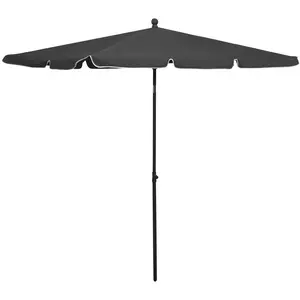 Comparateur de prix : vidaXL Parasol de jardin avec mât 210x140 cm Anthracite
