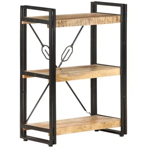 vidaXL Bibliothèque à 3 niveaux 60x30x80 cm Bois de manguier massif pas cher