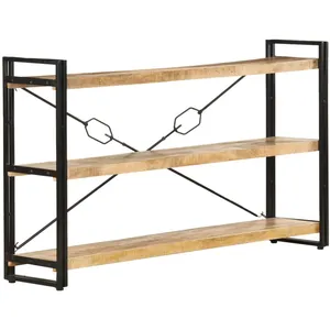 Comparateur de prix : vidaXL Bibliothèque à 3 niveaux 140x30x80 cm Bois de manguier massif