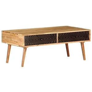 vidaXL Table basse 100x50x39 cm Bois d'acacia solide pas cher