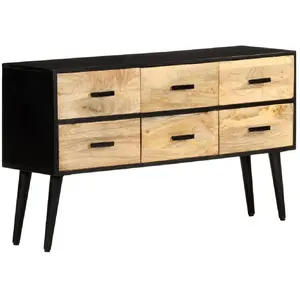 vidaXL Buffet 110x33x64 cm Bois de manguier massif pas cher