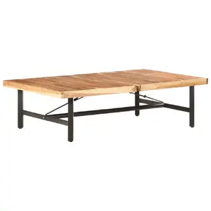 vidaXL Table basse 142x90x42 cm Bois d'acacia massif pas cher