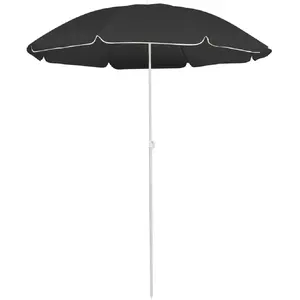 Comparateur de prix : vidaXL Vidaxl Parasol De Jardin Avec Mât En Acier Anthracite 180 Cm