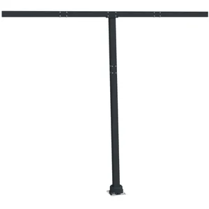 vidaXL Jeu de poteaux d'auvent anthracite 300x245 cm fer pas cher
