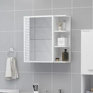 Comparateur de prix : vidaXL Armoire à miroir de bain Blanc 62,5x20,5x64 cm Aggloméré