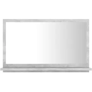 Comparateur de prix : vidaXL Miroir de salle de bain gris béton 60x10,5x37 cm Bois composite