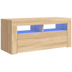 SHOP Meuble TV mural - Blanc brillant 40x34,5x100 cm - Armoire de télévision B - 455636252312 - Maison
