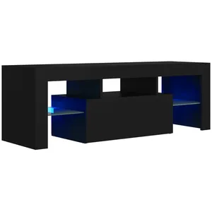 Comparateur de prix : vidaXL Meuble TV avec lumières LED noir 120x35x40 cm