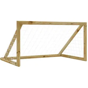 Comparateur de prix : Vidaxl - But de football avec filet 160x80x100 cm Bois de pin imprégné