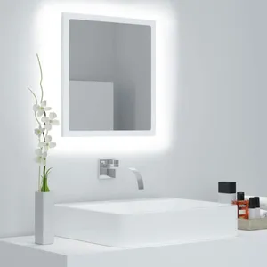 Comparateur de prix : vidaXL Miroir à LED de salle de bain Blanc 40x8,5x37 cm Acrylique