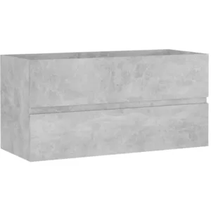 Comparateur de prix : vidaXL Armoire d'évier Gris béton 90x38,5x45 cm Aggloméré