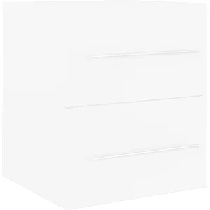 vidaXL Armoire d'évier Blanc 41x38,5x48 cm Aggloméré pas cher