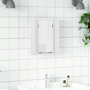 Comparateur de prix : vidaXL Armoire salle de bain à miroir LED Blanc 40x12x45 cm Acrylique