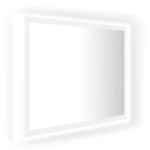 Comparateur de prix : vidaXL Miroir à LED de salle de bain Blanc 60x8,5x37 cm Acrylique