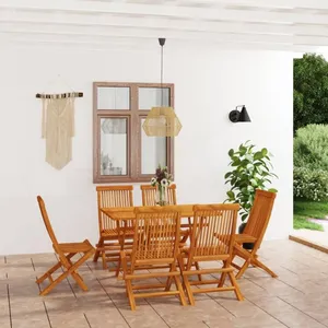 Comparateur de prix : vidaXL Salon de jardin 7 pcs Bois de teck massif