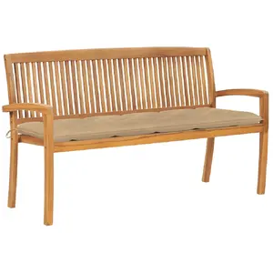 Comparateur de prix : vidaXL Banc de jardin 159 cm - Bois de teck