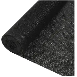 vidaXL Filet brise-vue Noir 1x25 m PEHD 150 g/m²