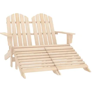 vidaXL Chaise de jardin Adirondack 2 places et repose-pied sapin pas cher