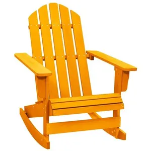 vidaXL Chaise à bascule de jardin Adirondack bois de sapin orange pas cher