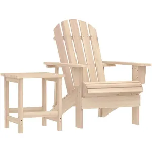 vidaXL Chaise de jardin Adirondack avec table Bois de sapin massif pas cher