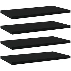 Vidaxl - Panneaux de bibliothèque 4 pcs noir bois d'ingénierie Black pas cher