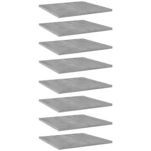 Comparateur de prix : vidaXL Panneaux de bibliothèque 8 pcs gris béton bois d’ingénierie 805179