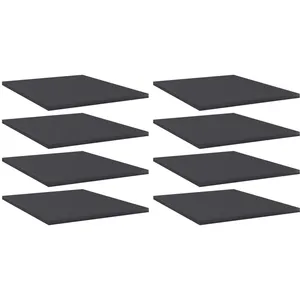 Comparateur de prix : vidaXL Panneaux de bibliothèque 8 pcs Gris 40x50x1,5 cm Aggloméré