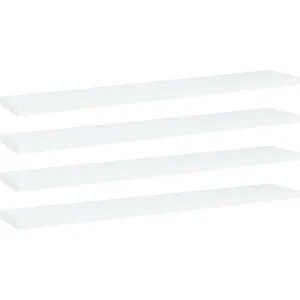 Comparateur de prix : Vidaxl - Panneaux de bibliothèque 4 pcs blanc bois d'ingénierie White