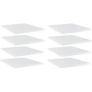 Comparateur de prix : Panneaux de bibliothèque 8 pcs blanc brillant bois d'ingénierie Vidaxl