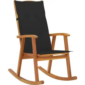 vidaXL Chaise à bascule avec coussins Bois d'acacia massif pas cher