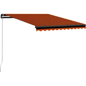 vidaXL Auvent manuel rétractable 300x250 cm Orange et marron