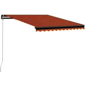 vidaXL Auvent manuel rétractable 350x250 cm Orange et marron pas cher
