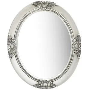 vidaXL Miroir mural style baroque 50x60 cm Argenté pas cher