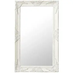 Comparateur de prix : vidaXL Miroir mural style baroque 50x80 cm Blanc