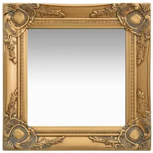 vidaXL Miroir mural style baroque 40x40 cm Doré pas cher