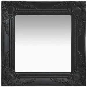 vidaXL Miroir mural style baroque 40x40 cm noir pas cher
