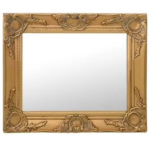 vidaXL Miroir mural style baroque 50x40 cm Doré pas cher