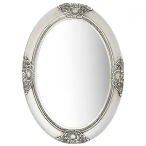 vidaXL Miroir mural style baroque 50x70 cm Argenté pas cher
