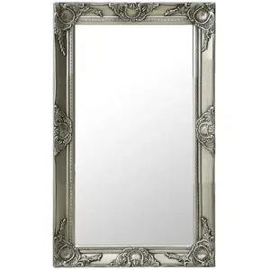 vidaXL Miroir mural style baroque 50x80 cm Argenté pas cher