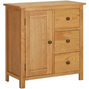 vidaXL Vidaxl Placard 70x35x75 Cm Bois De Chêne Massif pas cher