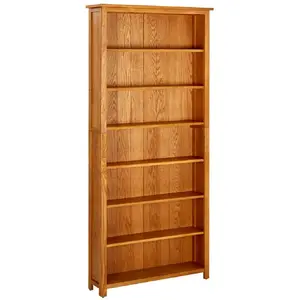 Comparateur de prix : vidaXL Bibliothèque à 7 niveaux 90x22,5x200 cm Bois de chêne massif