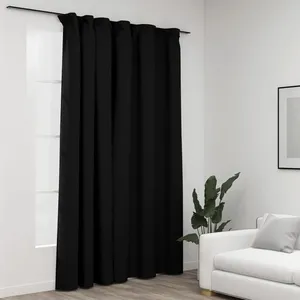 Comparateur de prix : vidaXL Rideau occultant d'aspect de lin crochets Anthracite 290x245 cm