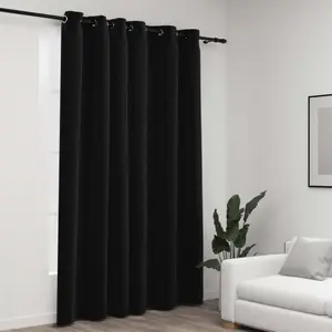 Comparateur de prix : vidaXL Rideau occultant Aspect de lin à oeillets Anthracite 290x245 cm