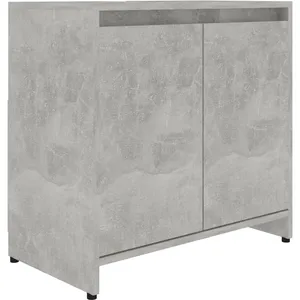 Comparateur de prix : vidaXL Armoire de salle de bain Gris béton 60x33x61 cm Aggloméré