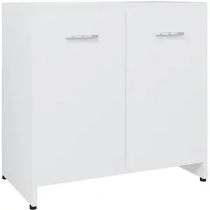Comparateur de prix : vidaXL Armoire de salle de bain Blanc 60x33x61 cm Bois d'ingénierie