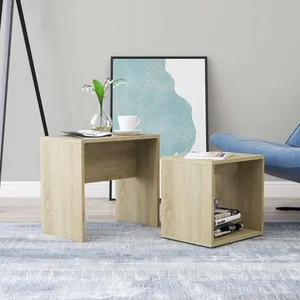 Comparateur de prix : vidaXL Ensemble de tables basses Chêne sonoma 48x30x45 cm Aggloméré