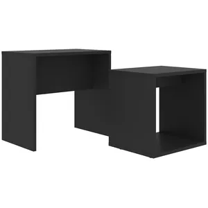 Comparateur de prix : vidaXL Ensemble de tables basses Noir 48x30x45 cm Aggloméré