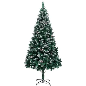Comparateur de prix : vidaXL Sapin de Noël avec pommes de pin et neige blanche 240 cm