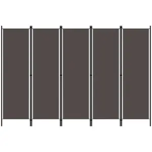 Comparateur de prix : vidaXL Cloison de séparation 5 panneaux Anthtracite 250x180 cm