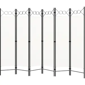 Comparateur de prix : vidaXL Cloison de séparation 6 panneaux Blanc 240x180 cm